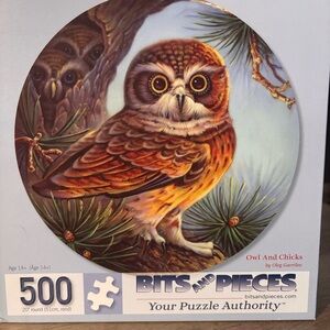 Bits and Pieces Owl and Chicks Jigsaw Puzzle- 500 Pieces